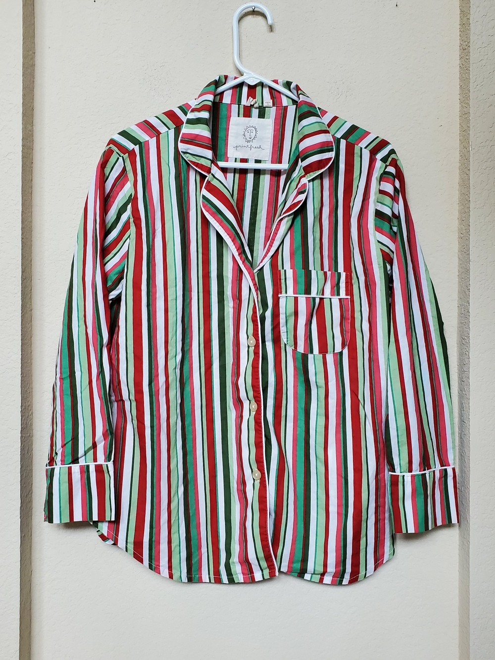 Printfresh Striped PJ Shirt.  Size Small